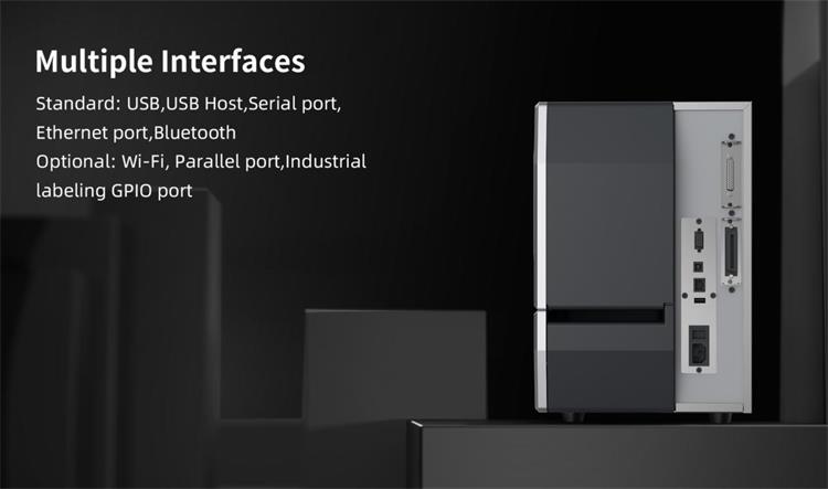 iDPRT iK4 High-Performance Industrial Printer має декілька інтерфейсів