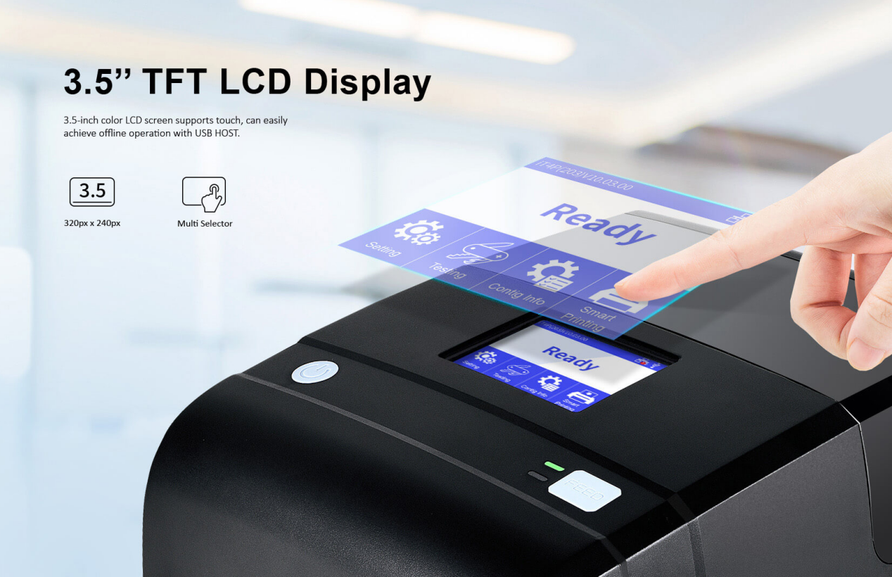 Принтер iDPRT iT4R RFID мітки з 3, 5 дюймів LCD display. png